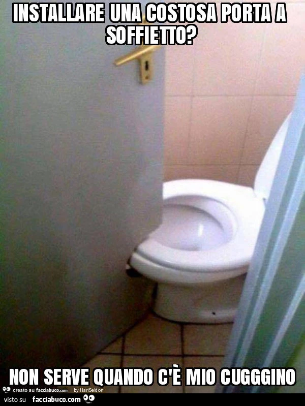 Installare una costosa porta a soffietto? Non serve quando c'è mio cugggino