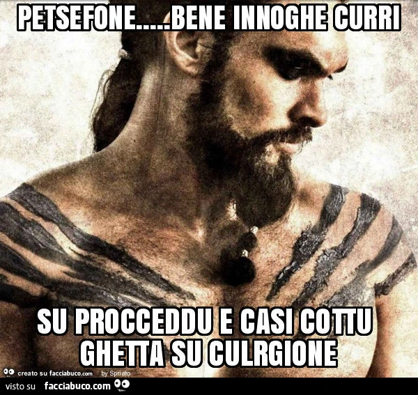 Petsefone&hellip; bene innoghe curri su procceddu e casi cottu ghetta su culrgione