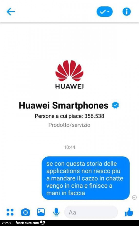 Huawei: se con questa storia delle applications non riesco più a mandare il cazzo in chatte vengo in cina e finisce a mani in faccia