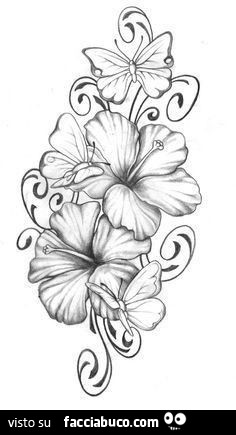 Disegni Fiori Farfalle Coloring And Drawing