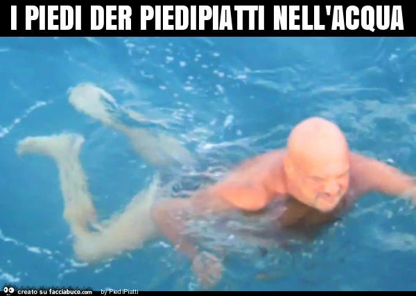 I piedi der piedipiatti nell'acqua
