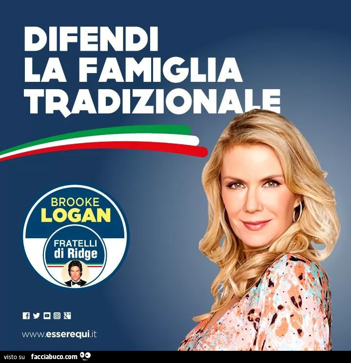 Difendi la famiglia tradizionale. Brooke Logan