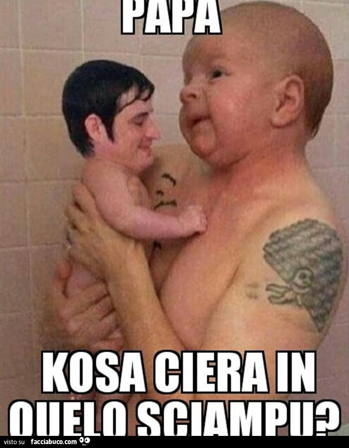 Papa, kosa ciera in quelo sciampu