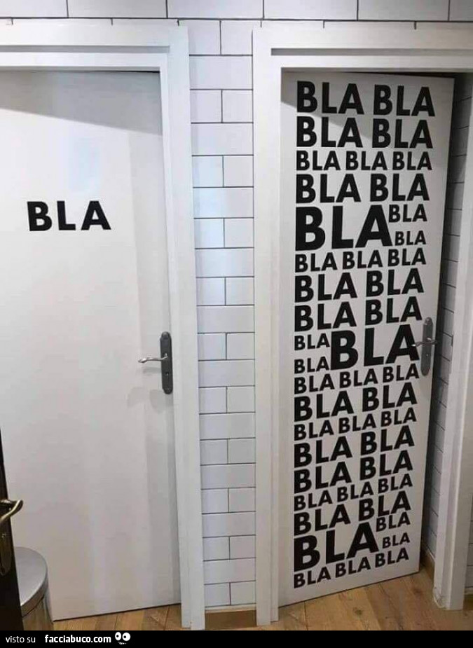 Bagno Bla e Bla bla bla bla