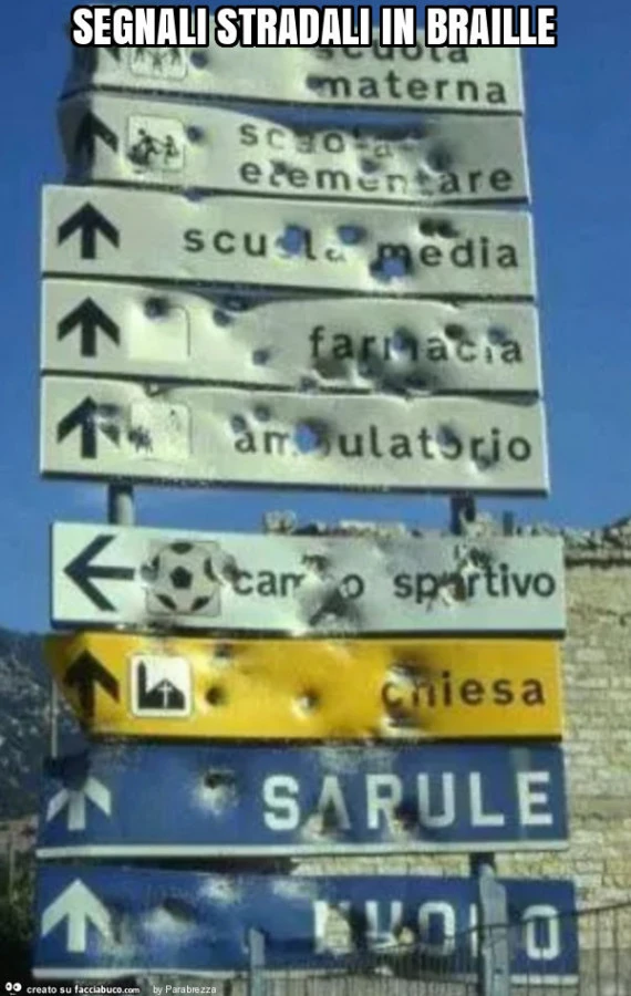 Segnali stradali in braille