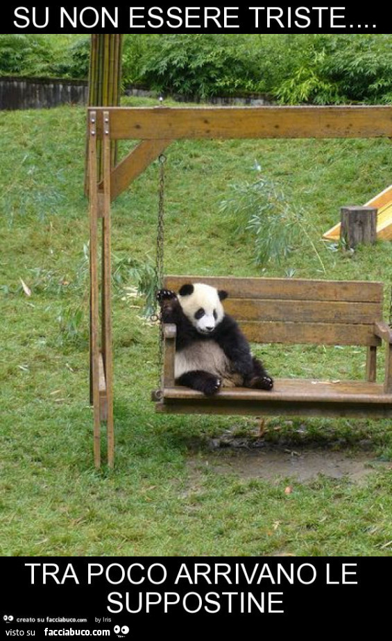 Su non essere triste… tra poco arrivano le suppostine