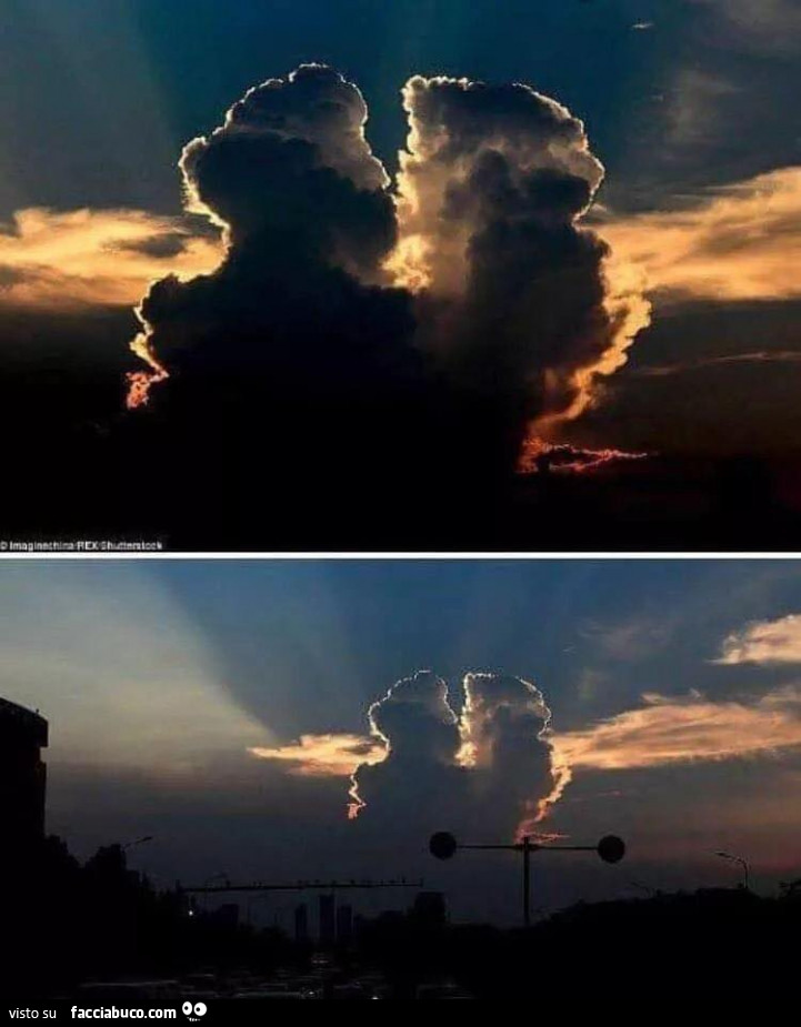 Le nuvole a volte regalano scenari spettacolari <3 Due innamorati che si baciano al tramonto