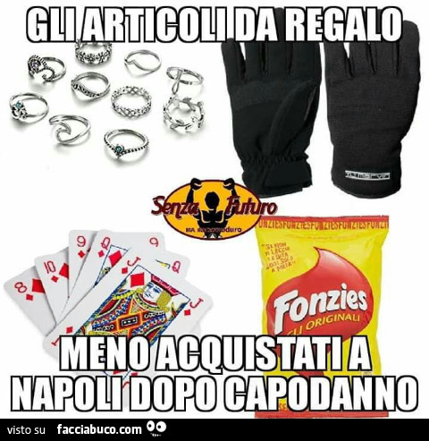 Gli articoli da regalo meno acquistati a napoli dopo capodanno