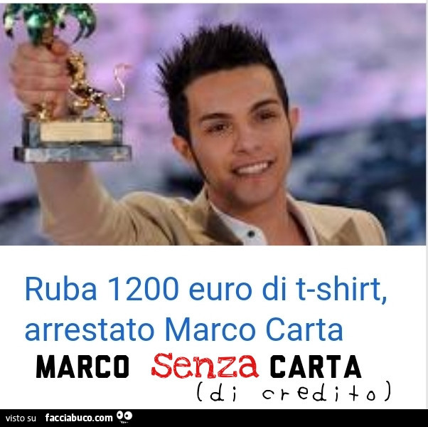Ruba 1200 euro di t-shirt, arrestato marco carta. Marco senza carta di credito