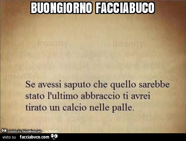 Buongiorno facciabuco