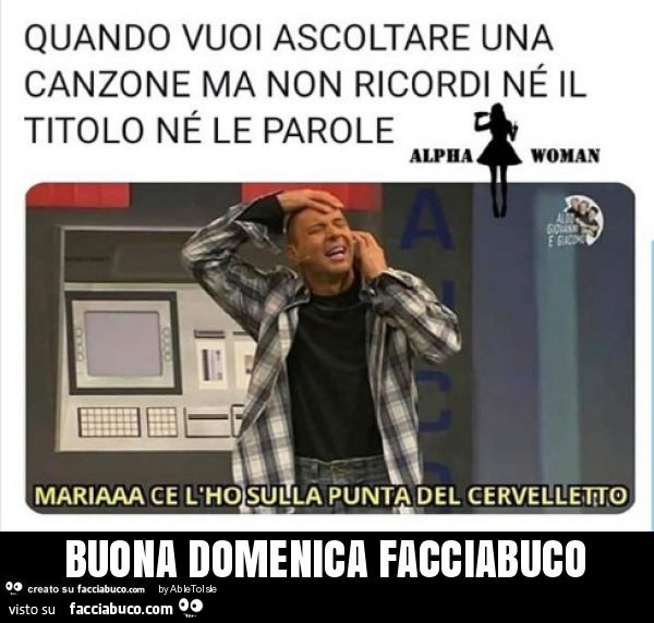Buona domenica facciabuco