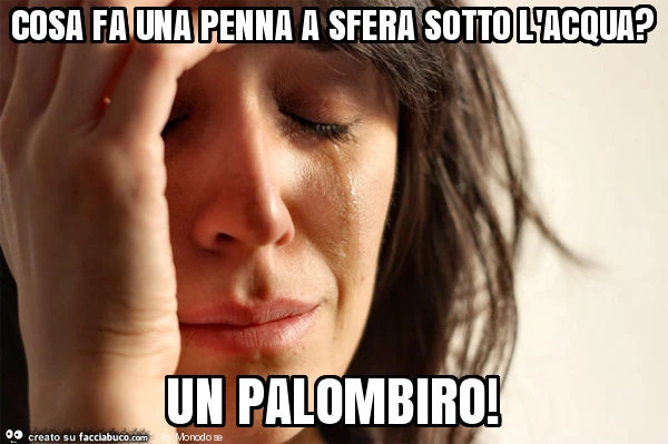 Cosa fa una penna a sfera sotto l'acqua? Un palombiro
