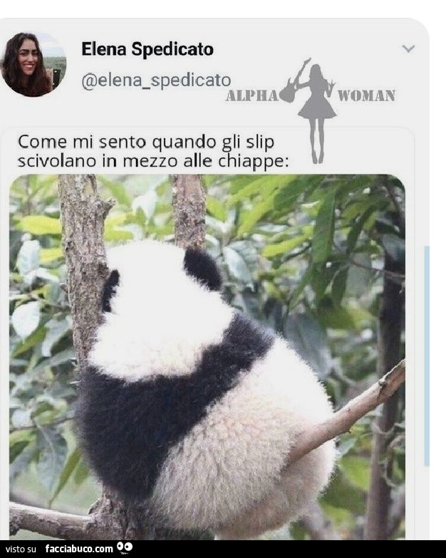 Come mi sento quando gli slip scivolano in mezzo alle chiappe