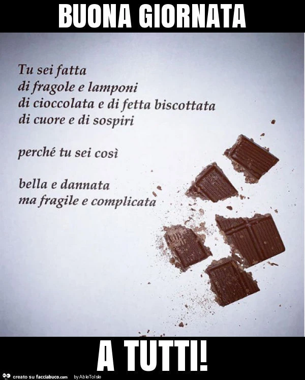 Buona giornata a tutti