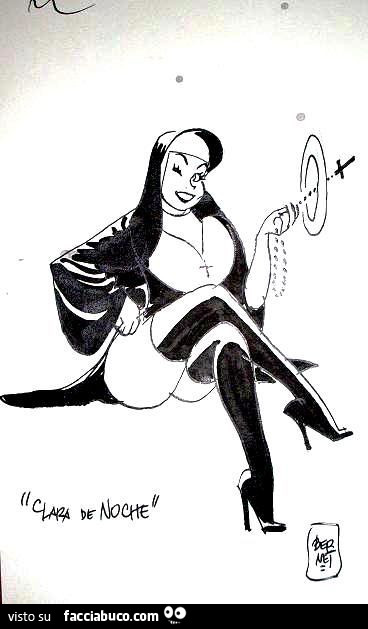 Suora sexy disegnata