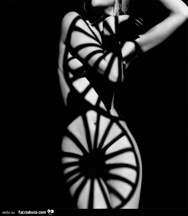 Giochi di luce sul corpo nudo di lei