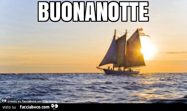 Buonanotte in barca a vela