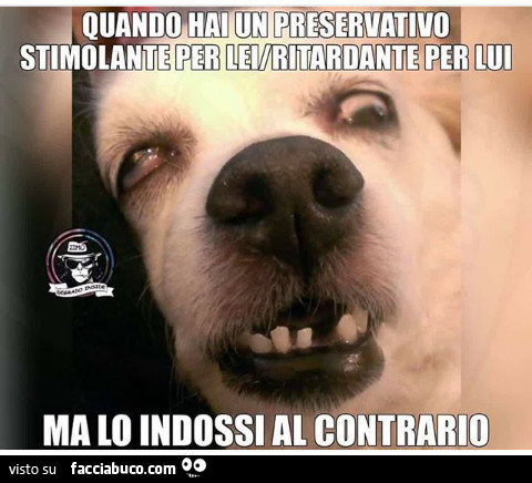 Quando hai un preservativo stimolante per lei ritardante per lui