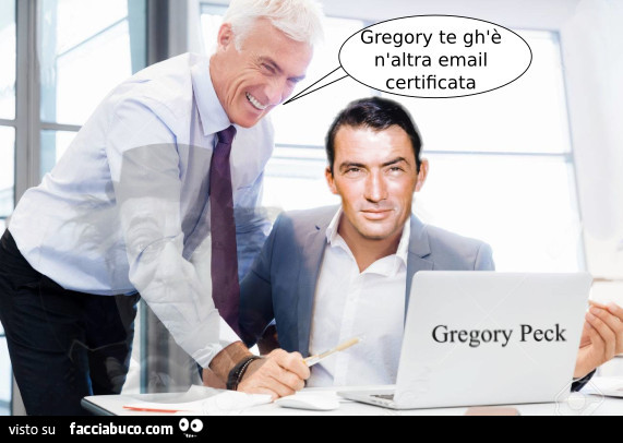 Email certificata Gregory Peck