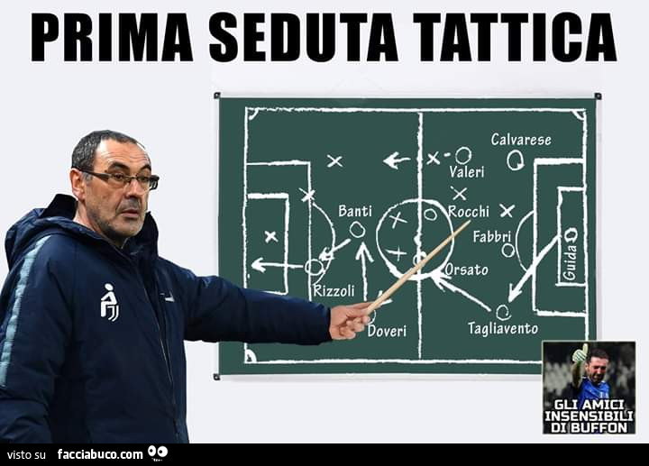 Prima seduta tattica per Sarri