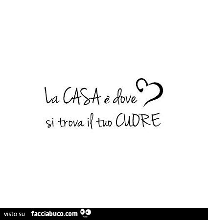 La casa è dove si trova il tuo cuore