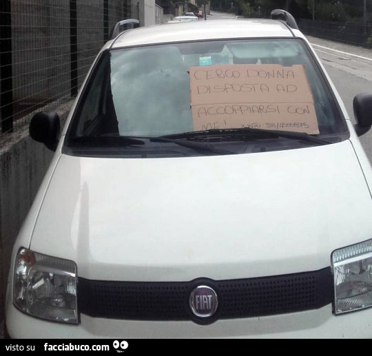 Cerco donna disposta ad accoppiarsi con me