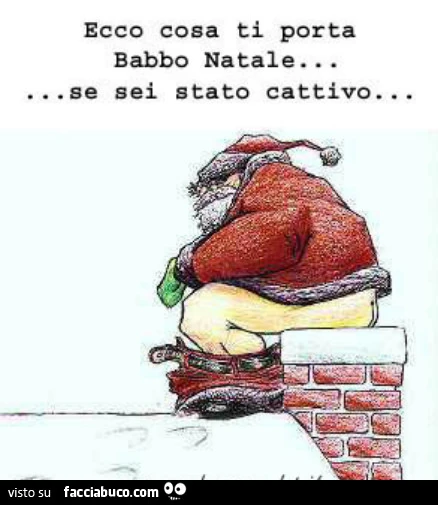 Ecco cosa ti porta babbo natale se sei stato cattivo