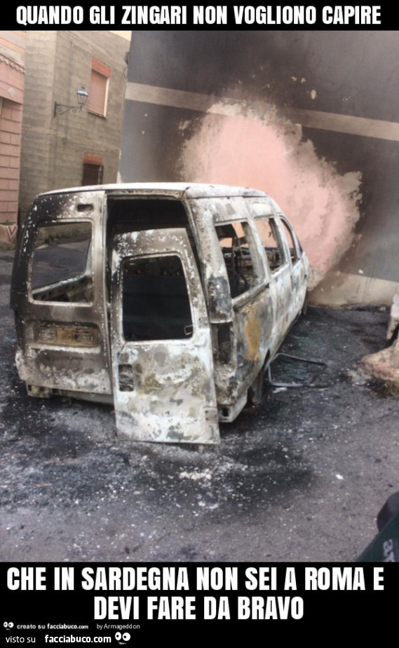 Quando gli zingari non vogliono capire che in sardegna non sei a roma e devi fare da bravo
