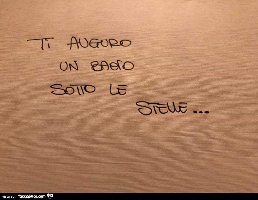 Ti auguro un bacio sotto le stelle