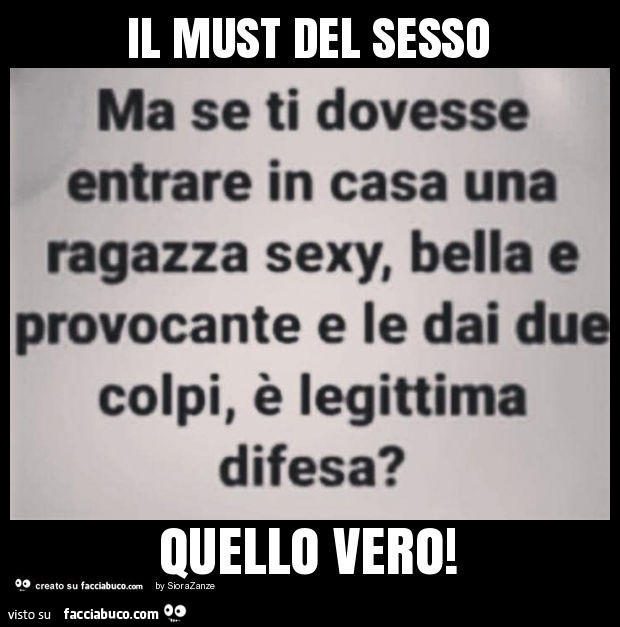 Il must del sesso quello vero