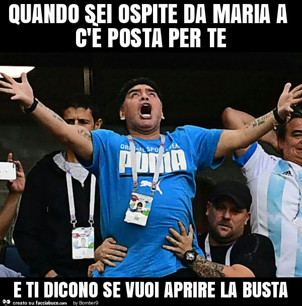 Quando sei ospite da maria a c'è posta per te e ti dicono se vuoi aprire la busta