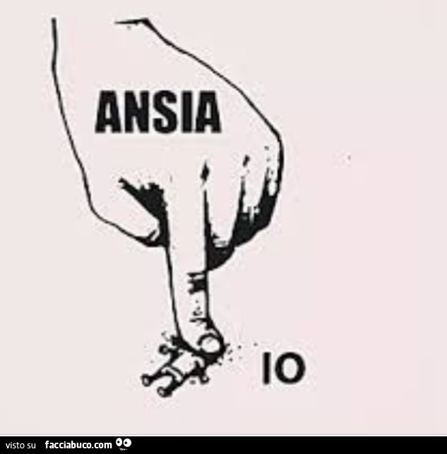 La mano dell'ansia ti schiaccia