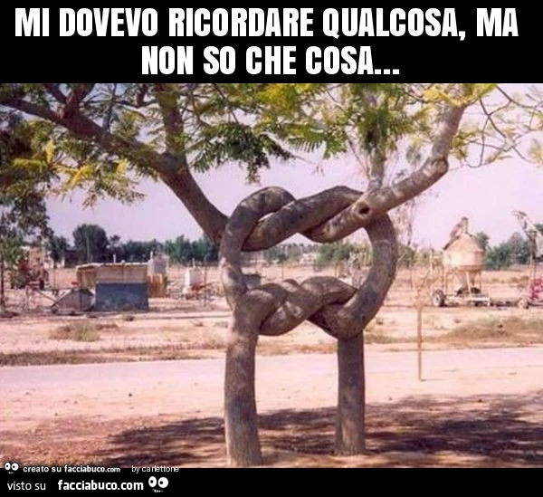 Mi dovevo ricordare qualcosa, ma non so che cosa