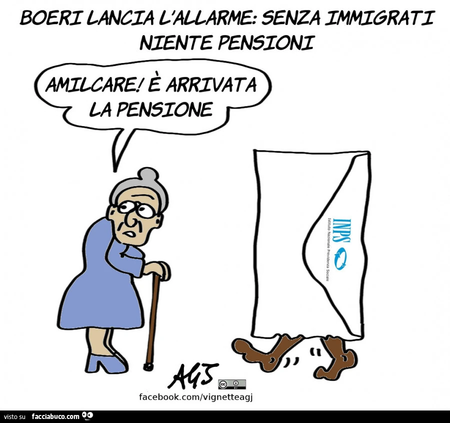 Boeri lancia l'allarme: senza immigrati niente pensioni. Amilcare è arrivata la pensione