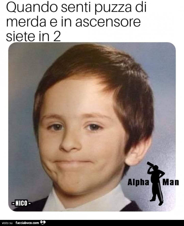 Quando senti puzza di merda e in ascensore siete in due