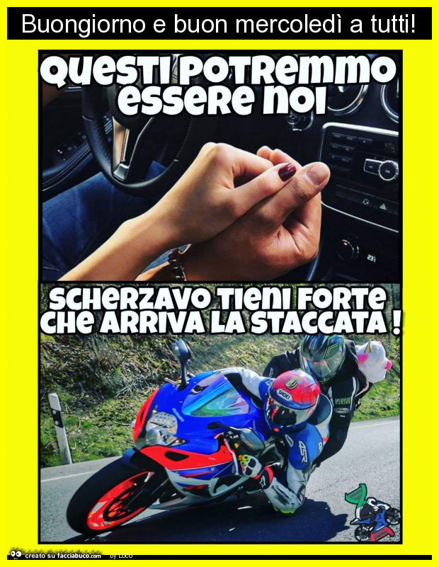 Buongiorno e buon mercoledì a tutti