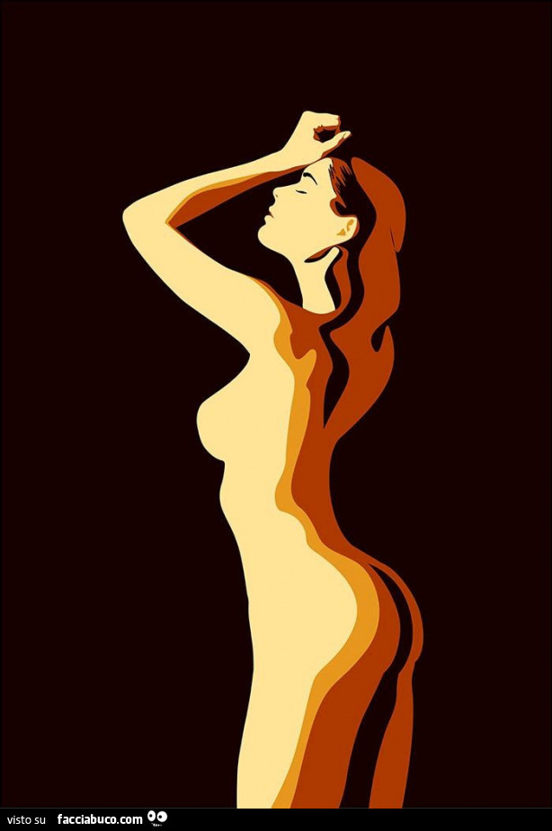 Silhouette di donna nuda