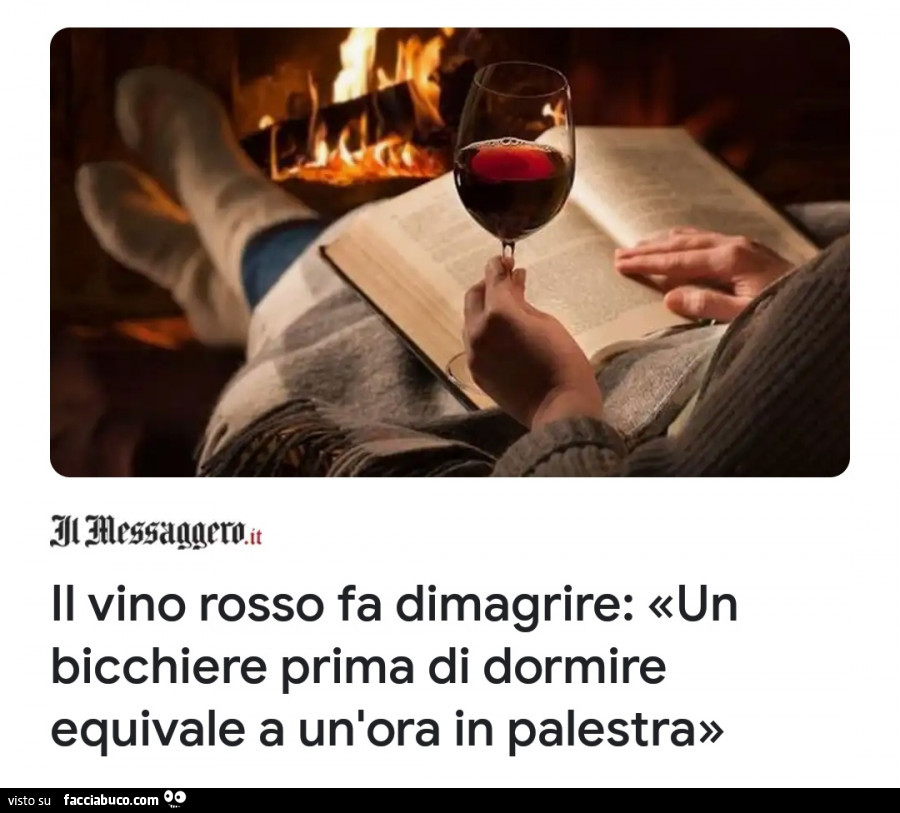 Il vino rosso fa dimagrire: un bicchiere prima di dormire equivale a un'ora in palestra