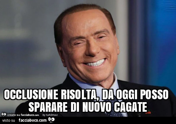 Occlusione risolta, da oggi posso sparare di nuovo cagate