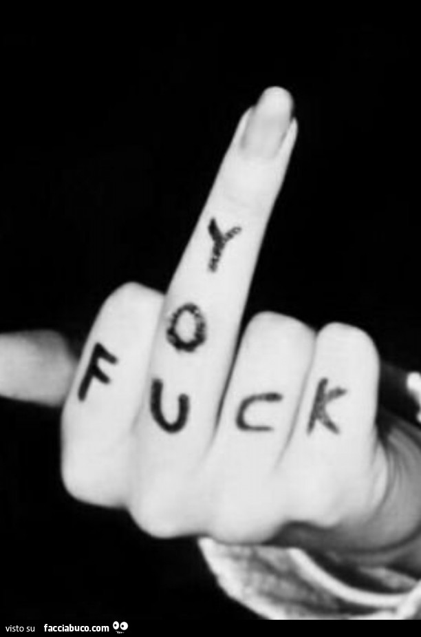 Dito medio: fuck you