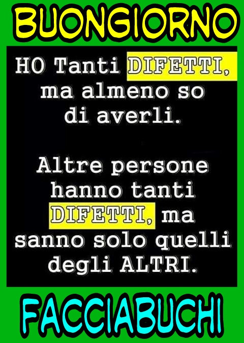 Ho tanti difetti