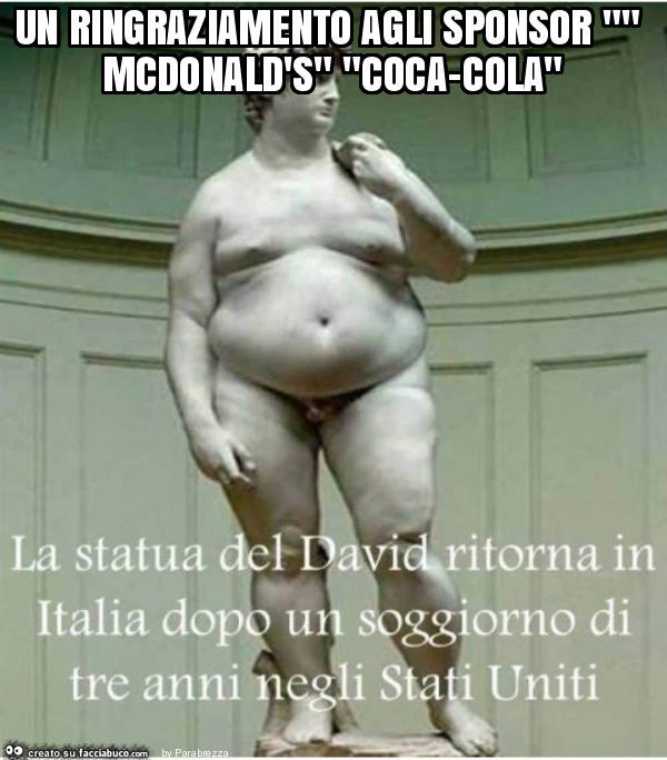 Un ringraziamento agli sponsor "" mcdonald's" "coca-cola"