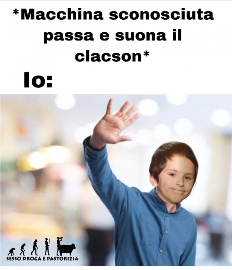 Macchina sconosciuta passa e suona il clacson