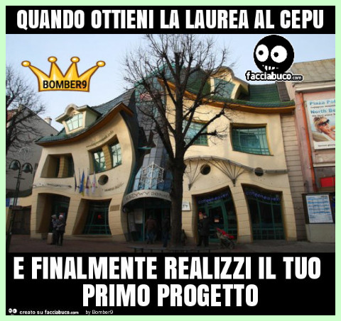 Quando ottieni la laurea al cepu e finalmente realizi il tuo primo progetto