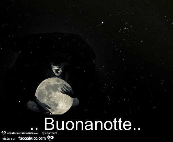 La luna in braccio. Buonanotte