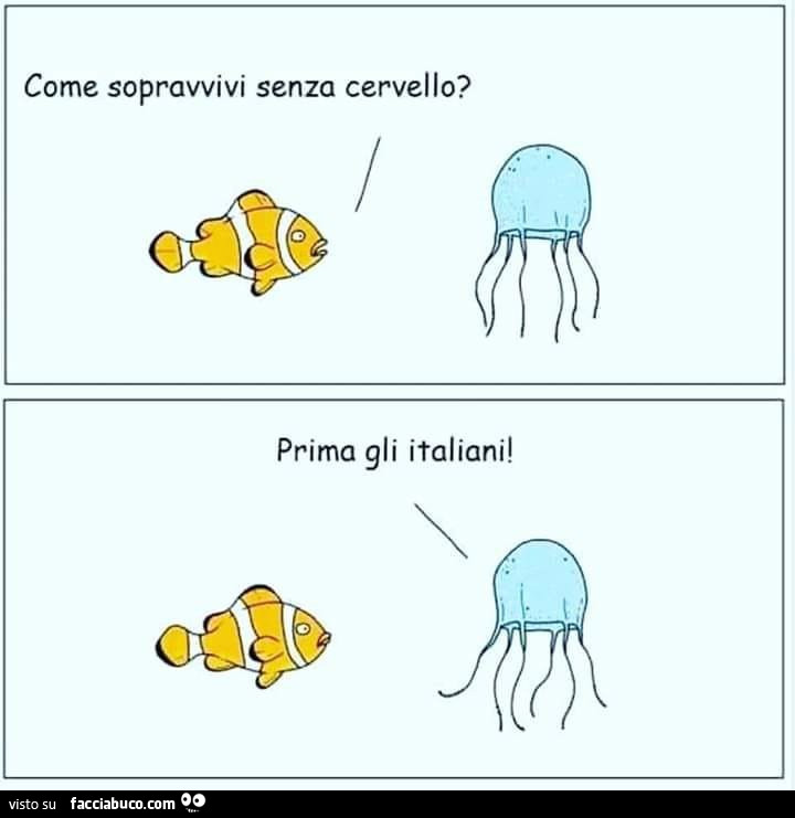 Come sopravvivi senza cervello? Prima gli italiani