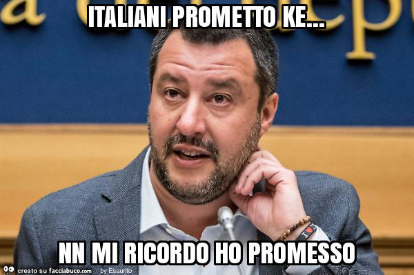 Italiani prometto ke… nn mi ricordo ho promesso