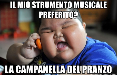 Il mio strumento musicale preferito la campanella del pranzo