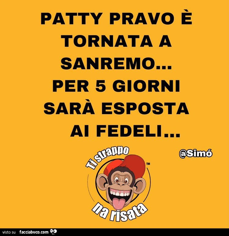 Patty pravo è tornata a sanremo&hellip; per 5 giorni sarà esposta al fedeli