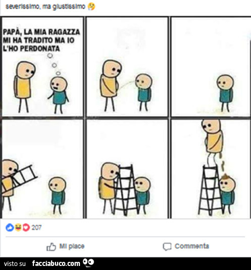 Papà la mia ragazza mi ha tradito ma io l'ho perdonata